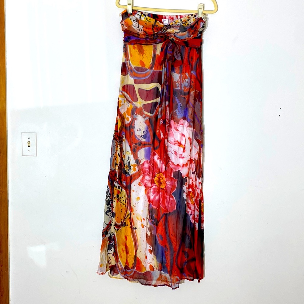 Xhileration red print maxi dress